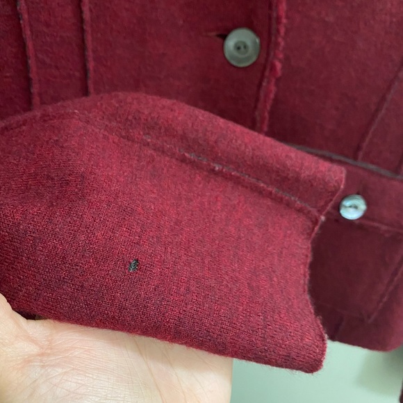Eileen Fisher Merino Wool Red Jacket Blazer Woman’s XS - Picture 5 of 7